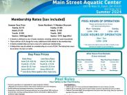 Image of 2024 Main St. Aquatic Center flyer