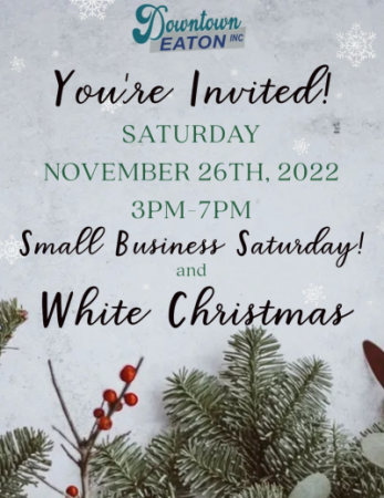White Christmas invite