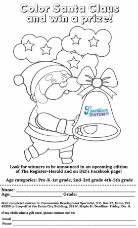 2023 White Christmas Coloring Contest sheet