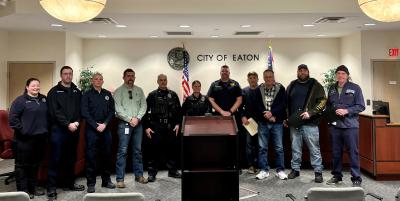 TimkenSteel employees who rushed to the aid of a coworker were honored alongside Eaton Fire & EMS and Eaton Police staff.