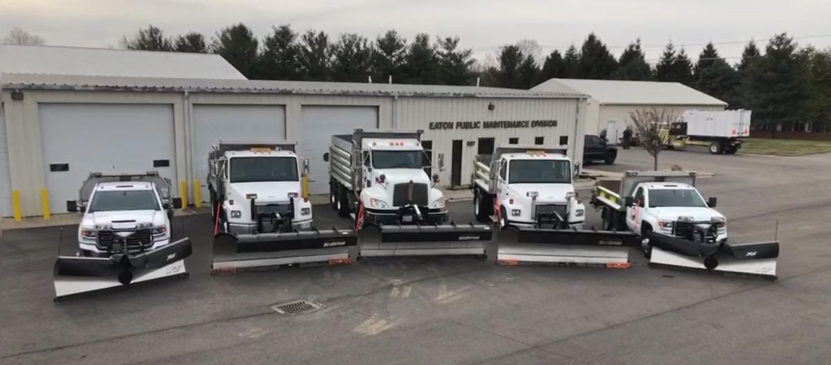 Public Maintenance truck fleet on display